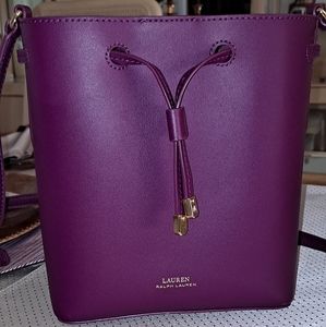 ralph lauren Purple Mini Debby II Drawstring Bag